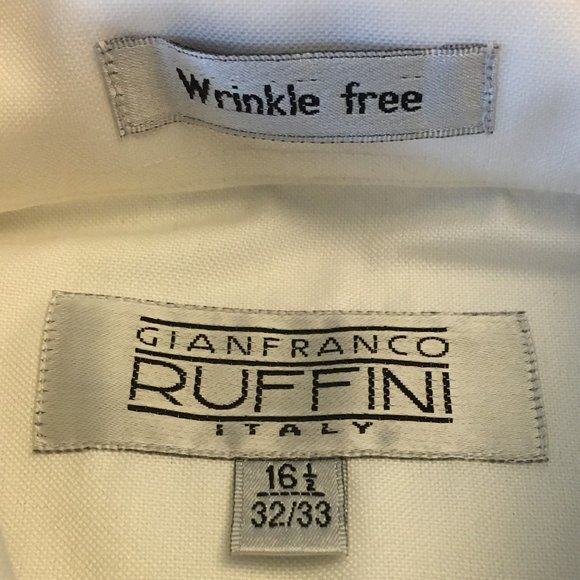 GIANFRANCO RUFFINI White Dress Shirt   NWT! - Picture 4 of 12